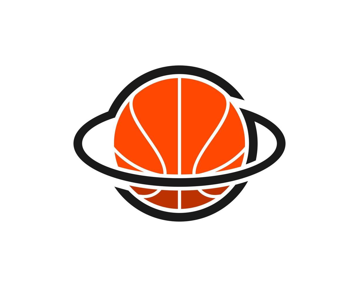 Planetenringe mit Basketball drin vektor