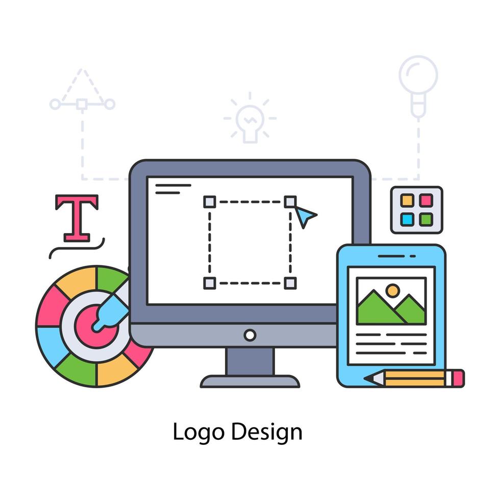 logotyp design illustration, redigerbar vektor