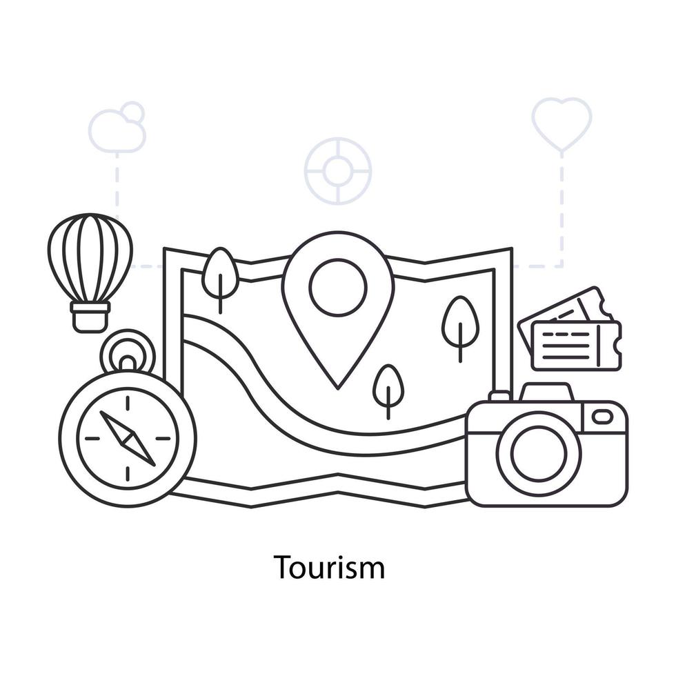 eine perfekte Designillustration des Tourismus vektor