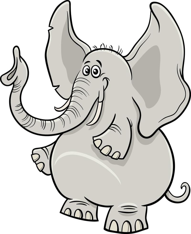 tecknad afrikansk elefant djur karaktär vektor