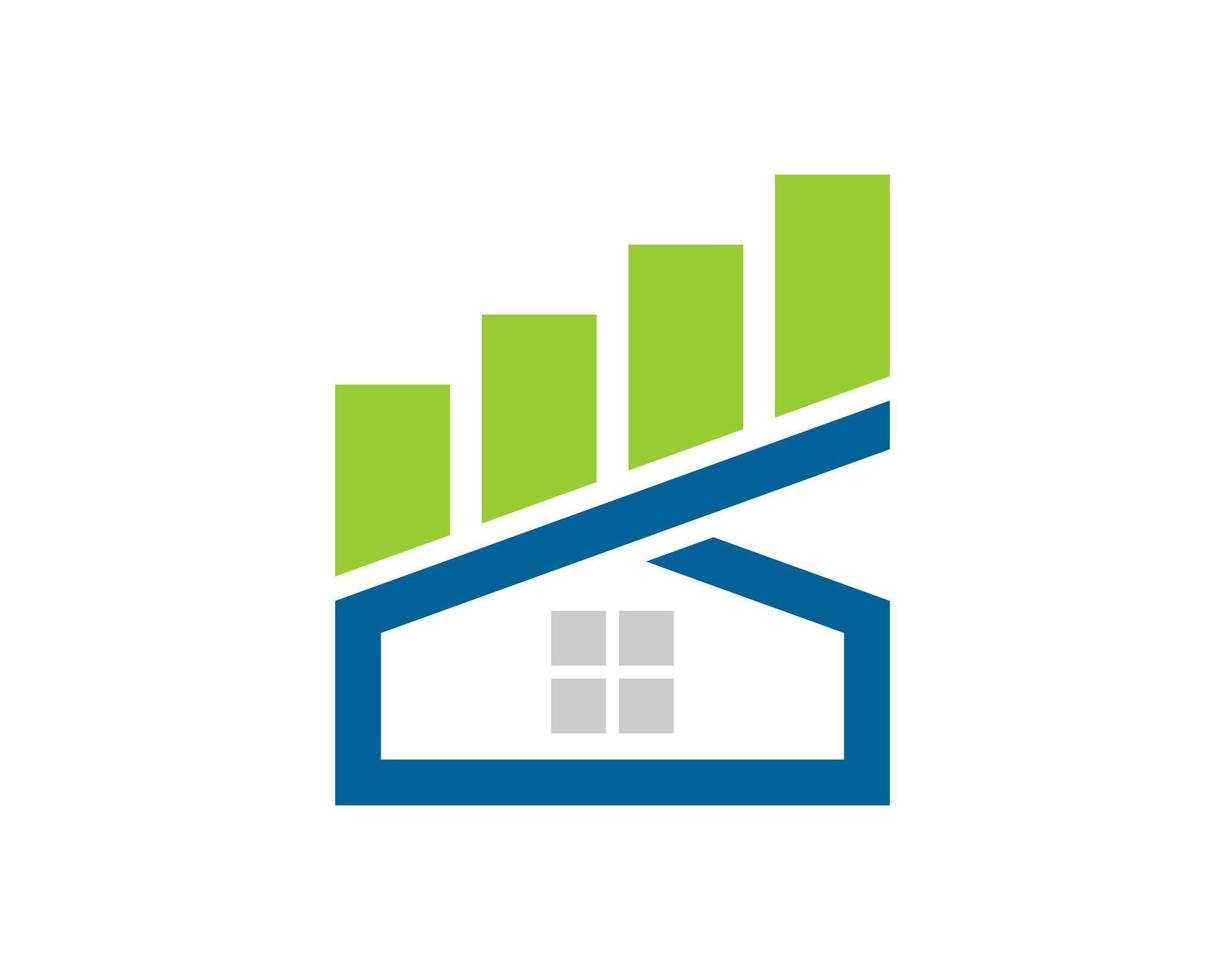 einfache Cloud mit Finanzdiagramm oben vektor