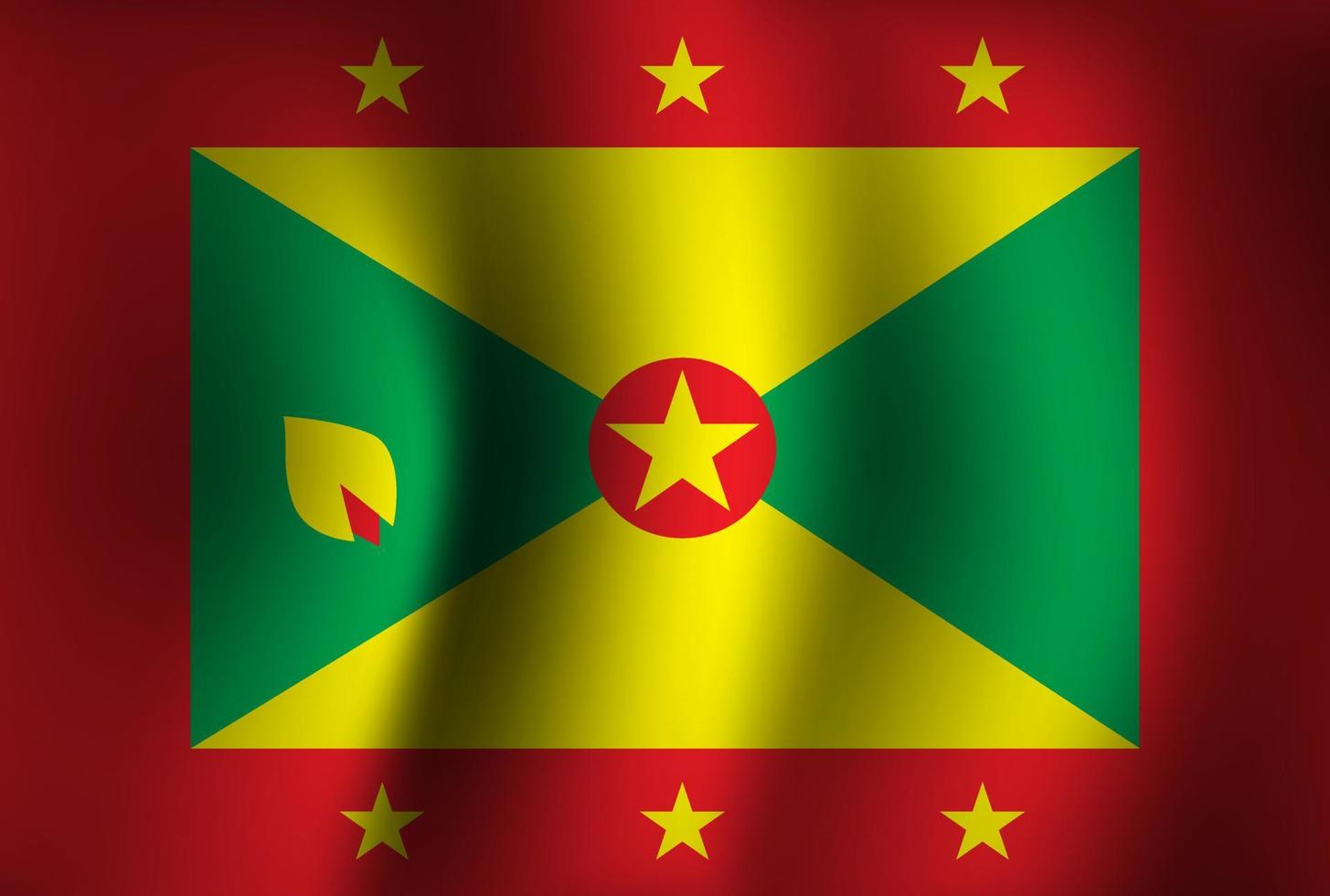 grenada flagge hintergrund wehende 3d. Banner-Hintergrundbild zum Tag der nationalen Unabhängigkeit vektor