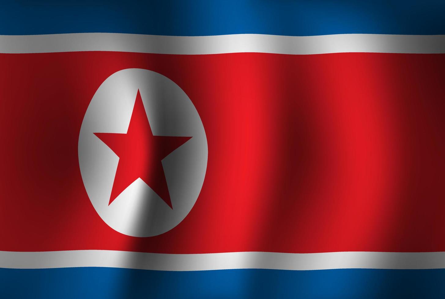demokratiska folkrepubliken Korea flagga bakgrund viftande 3d. nationella självständighetsdagen banner tapeter vektor
