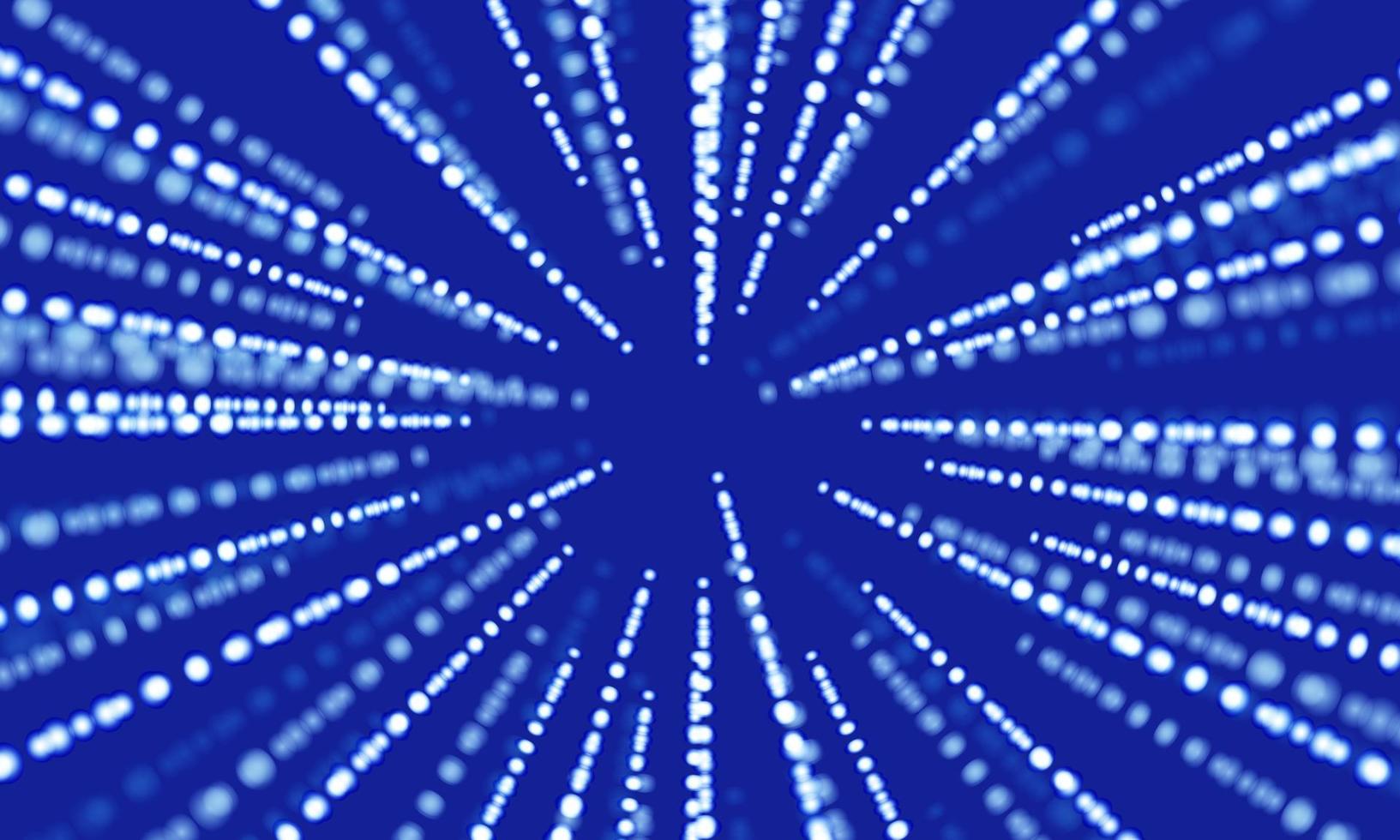 abstrakter weißer Datentechnologie-Geschwindigkeitszoom auf blauem Hintergrundvektor vektor