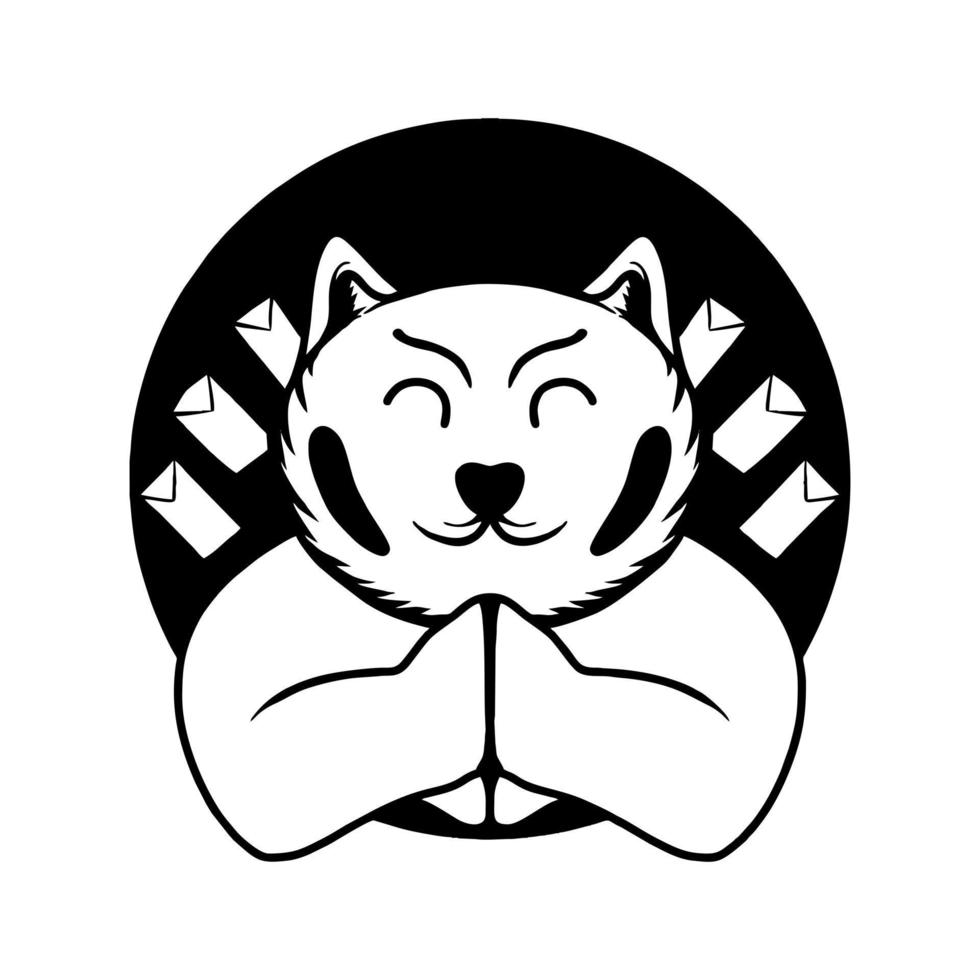 Chinesisches Neujahr Tiger Katze Charakter Vektor Illustration T-Shirt Design