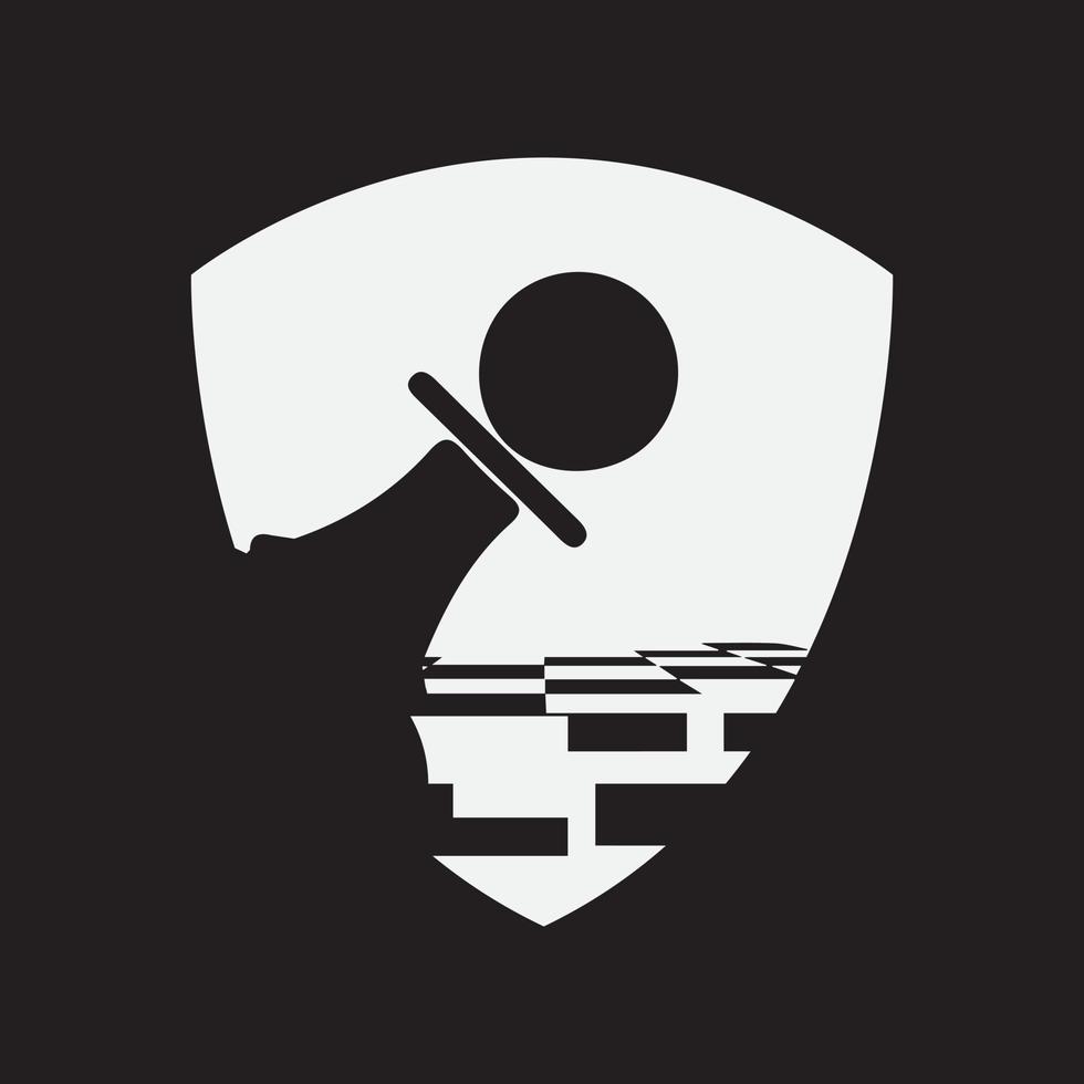 Vektor-Illustration. Schachclub-Logo-Design. vektor