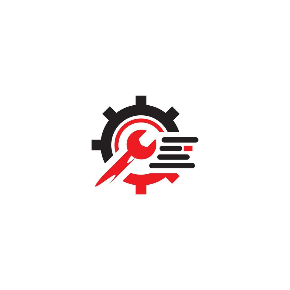 Zahnrad-Logo-Design-Vorlagenvektor vektor