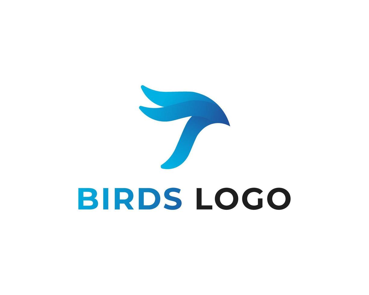 Vögel flach minimalistisches Business-Logo-Design vektor