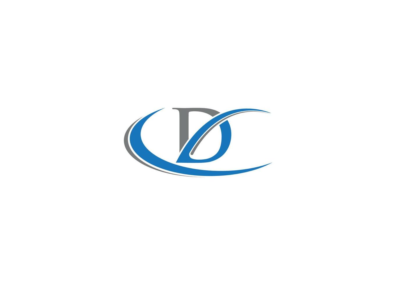 d-Logo-Design-Vektor-Symbol-Vorlage mit weißem Hintergrund vektor