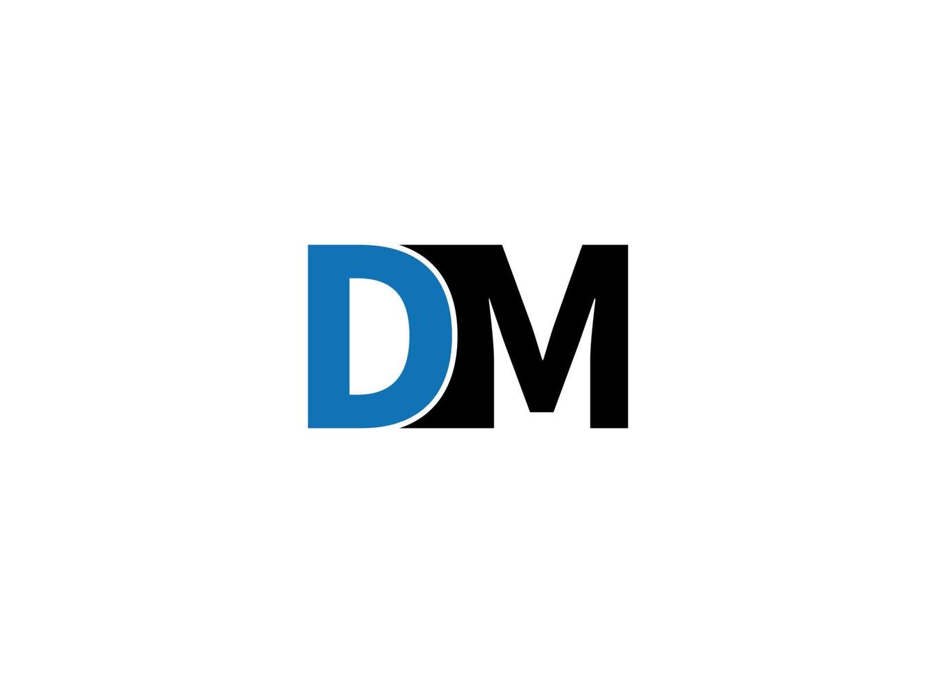 dm erste moderne Logo-Design-Vektor-Icon-Vorlage vektor