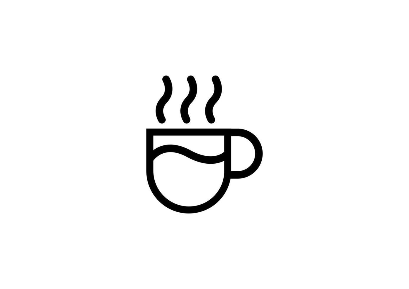 eine Tasse heißen Kaffee-Symbol vektor