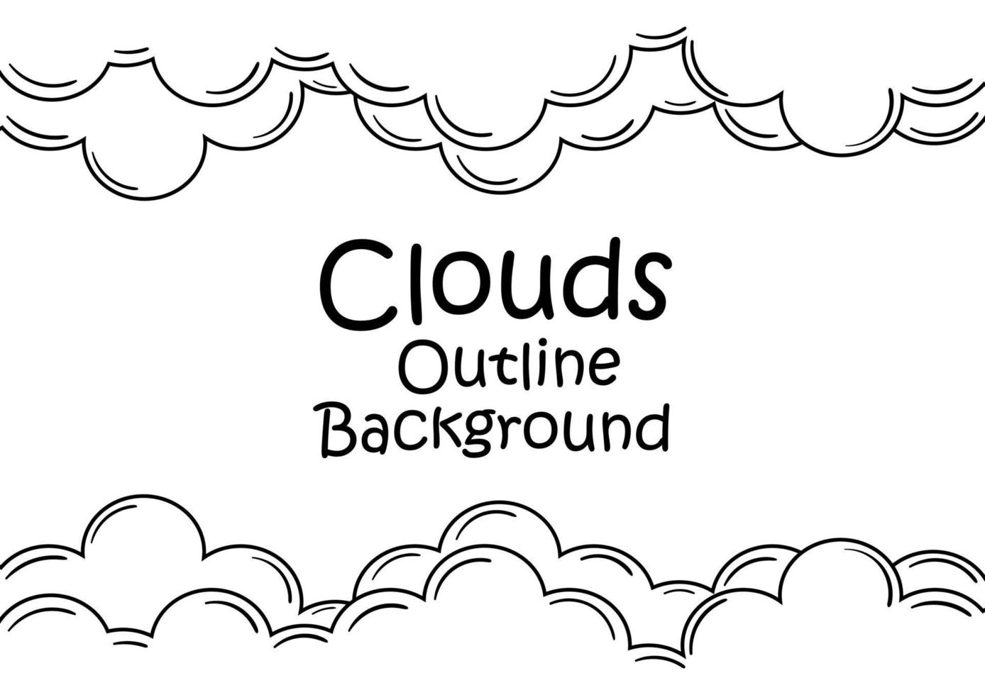 Cloud-Umriss-Hintergrund vektor