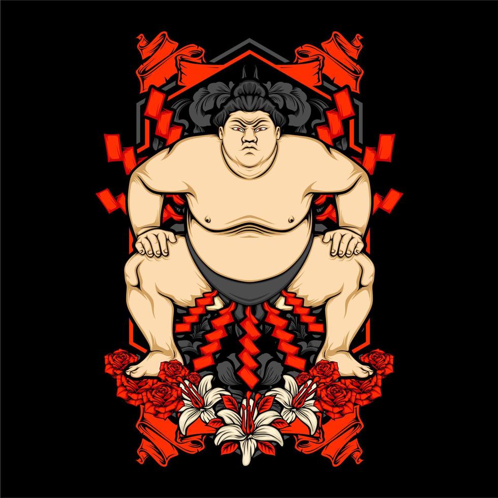 japanische Sumo-Illustration vektor