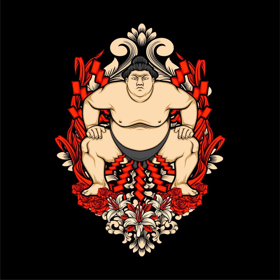 japanische Sumo-Illustration vektor