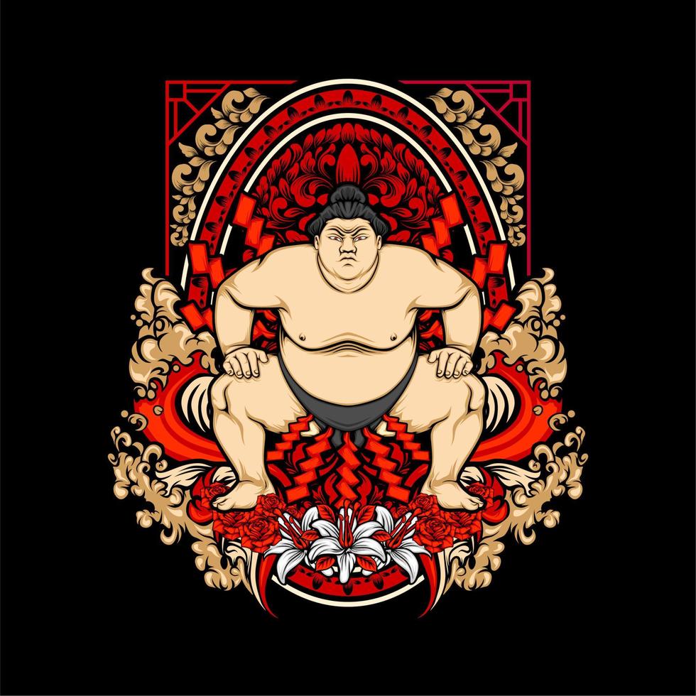 japanische Sumo-Illustration vektor