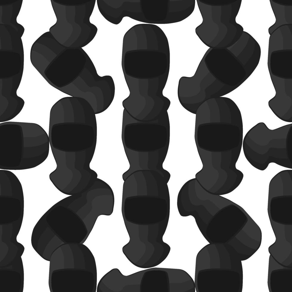 illustration på tema mönster hattar balaclava vektor
