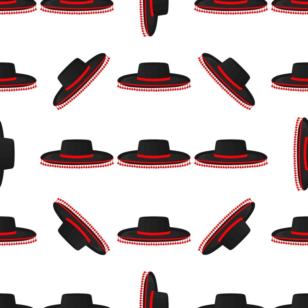 illustration på tema mönster mexikanska hattar sombrero vektor