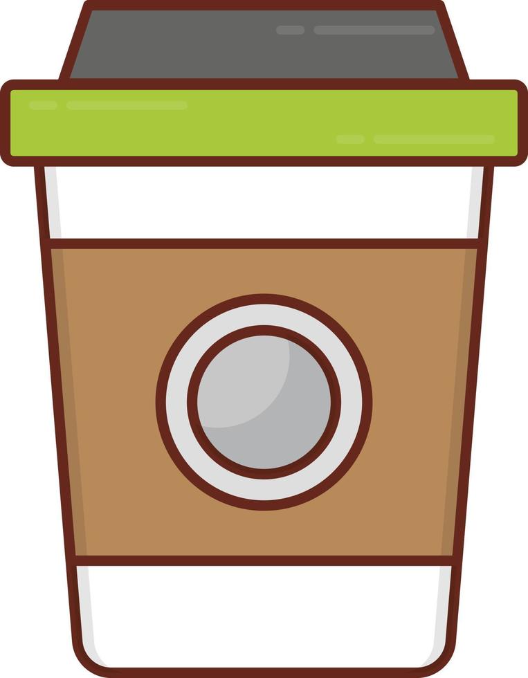 Kaffee-Vektor-Illustration auf einem transparenten Hintergrund. Symbole in Premiumqualität. Vektorlinie flaches Farbsymbol für Konzept und Grafikdesign. vektor