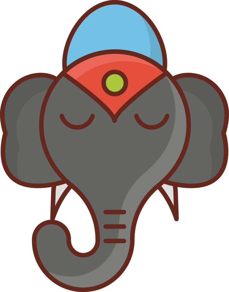 ganesha vektorillustration på en transparent bakgrund. symboler av högsta kvalitet. vektor linje platt färgikon för koncept och grafisk design.