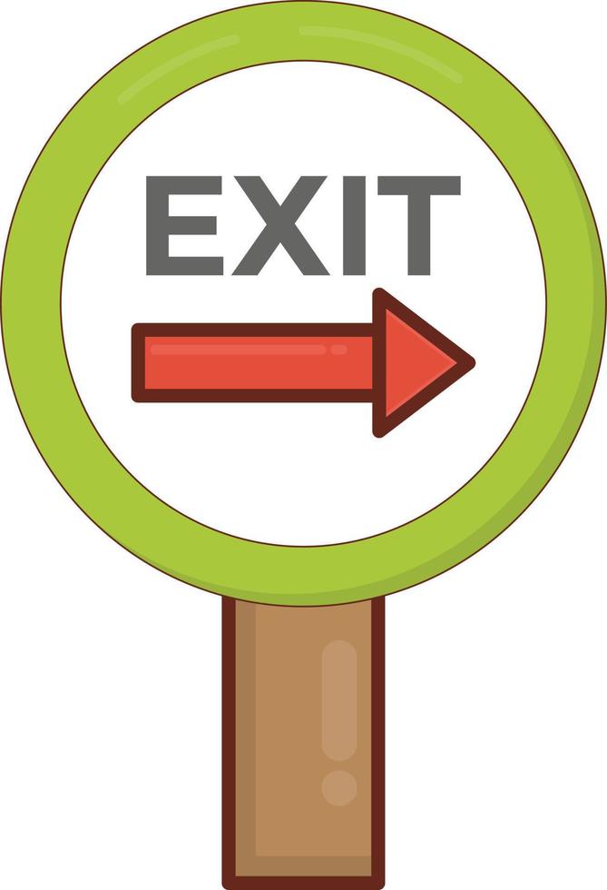 Exit-Vektor-Illustration auf einem transparenten Hintergrund. Symbole in Premiumqualität. Vektorlinie flaches Farbsymbol für Konzept und Grafikdesign. vektor