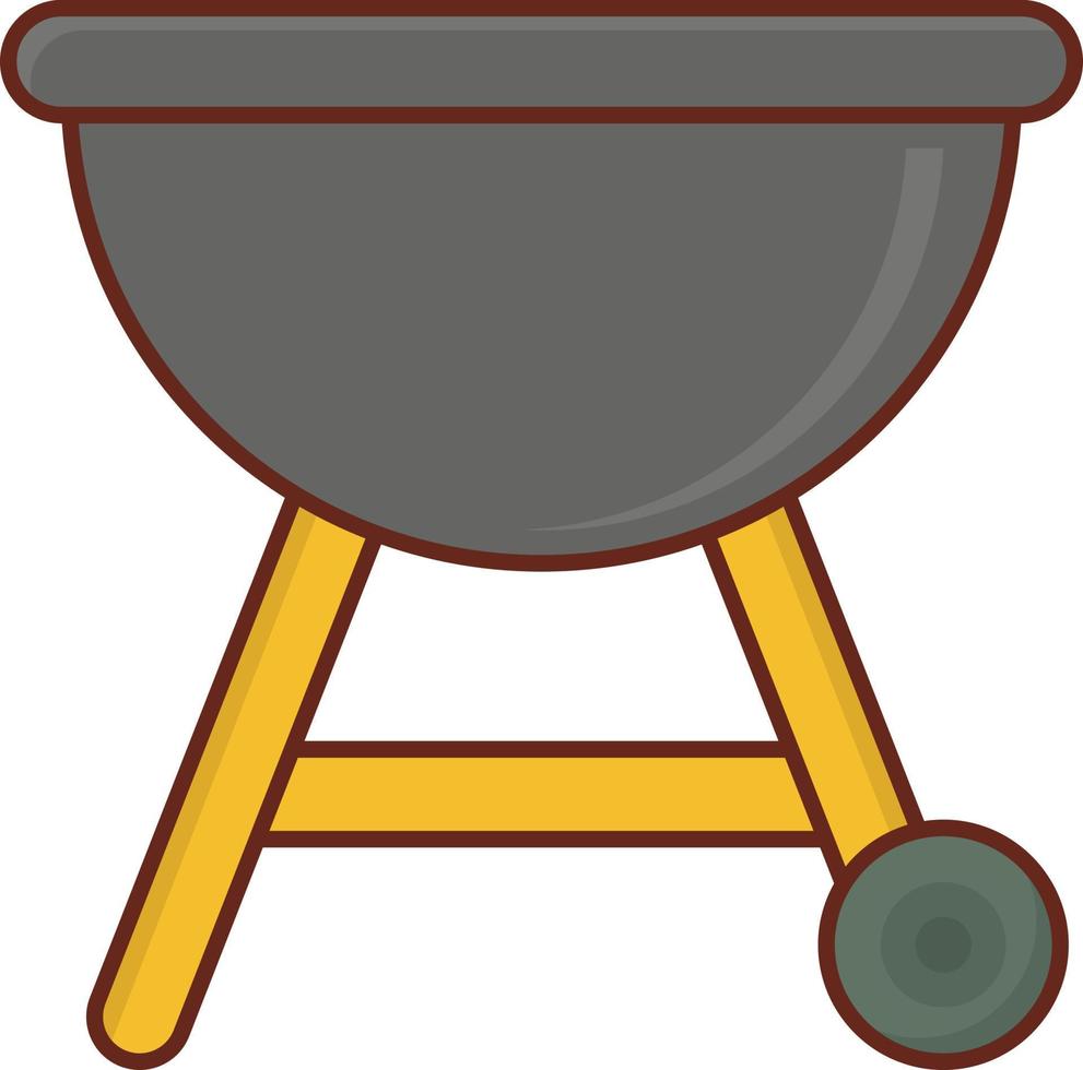 gegrillte Vektorillustration auf einem transparenten Hintergrund. Symbole in Premiumqualität. Vektorlinie flaches Farbsymbol für Konzept und Grafikdesign. vektor