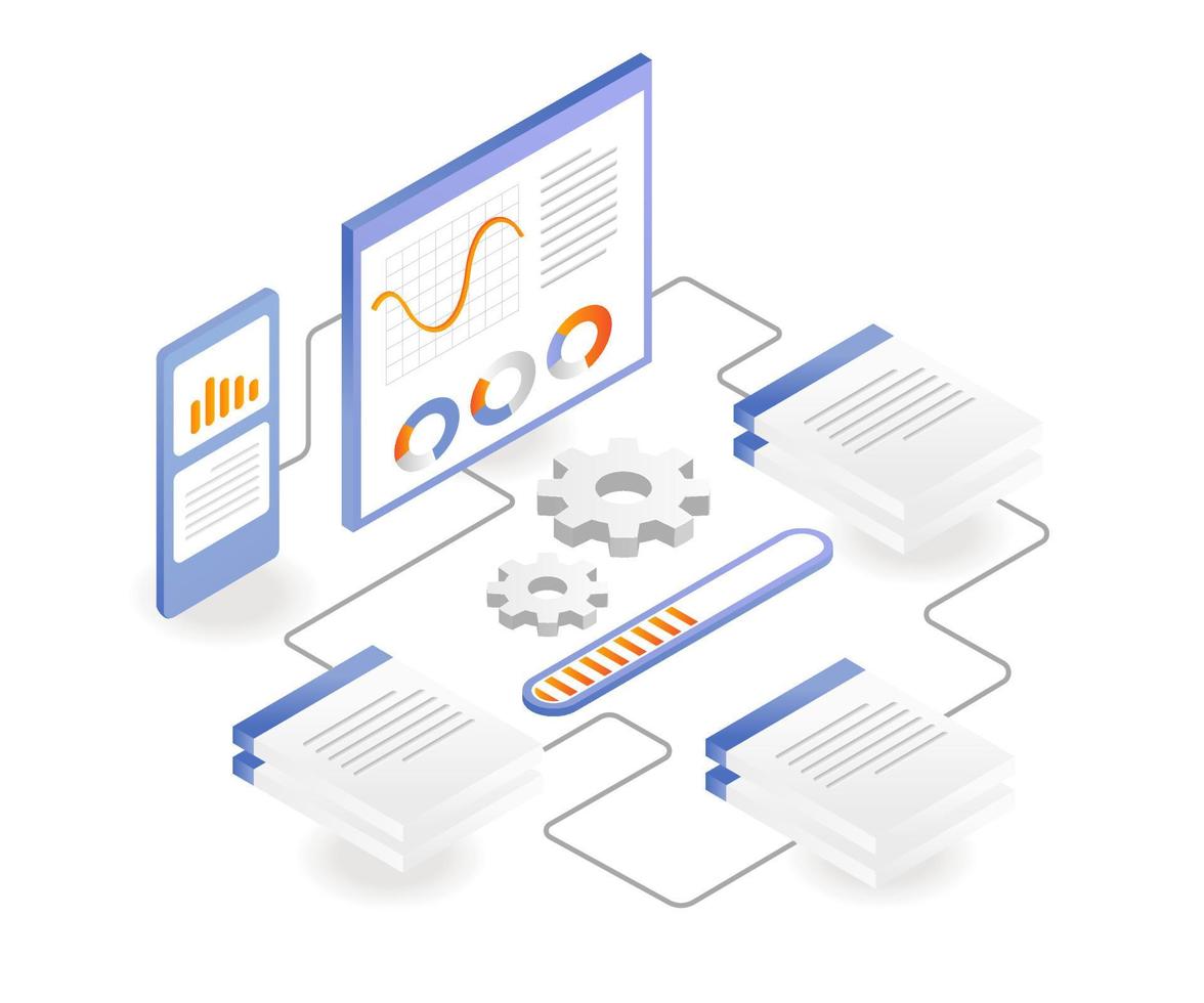 Analytische Daten verarbeiten vektor