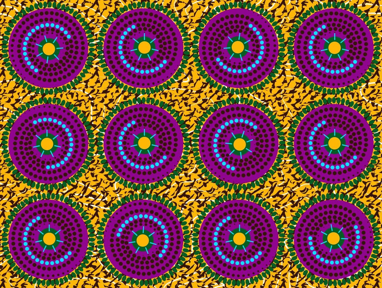 afrikansk vaxtryckstyg, etnisk handgjord prydnad för din design, afro -etniska blommor och stammotiv geometriska element. vektor textur, afrika randig sömlös textil ankara mode stil