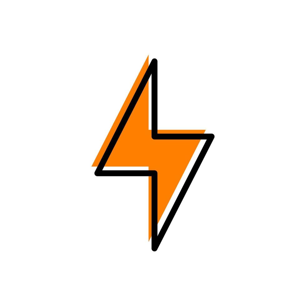 Blitz, Stromvektor-Logo-Design-Element. Energie- und Donnerstromsymbolkonzept. Blitzzeichen im Kreis. Flash-Vektor-Emblem-Vorlage. Power Fast-Speed-Logo vektor