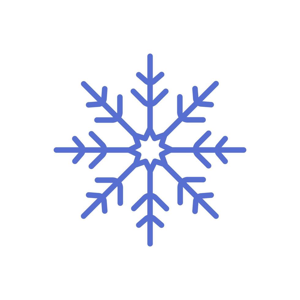 snöflinga vinter uppsättning av blå isolerade ikon siluett på vit bakgrund vektorillustration. vektor