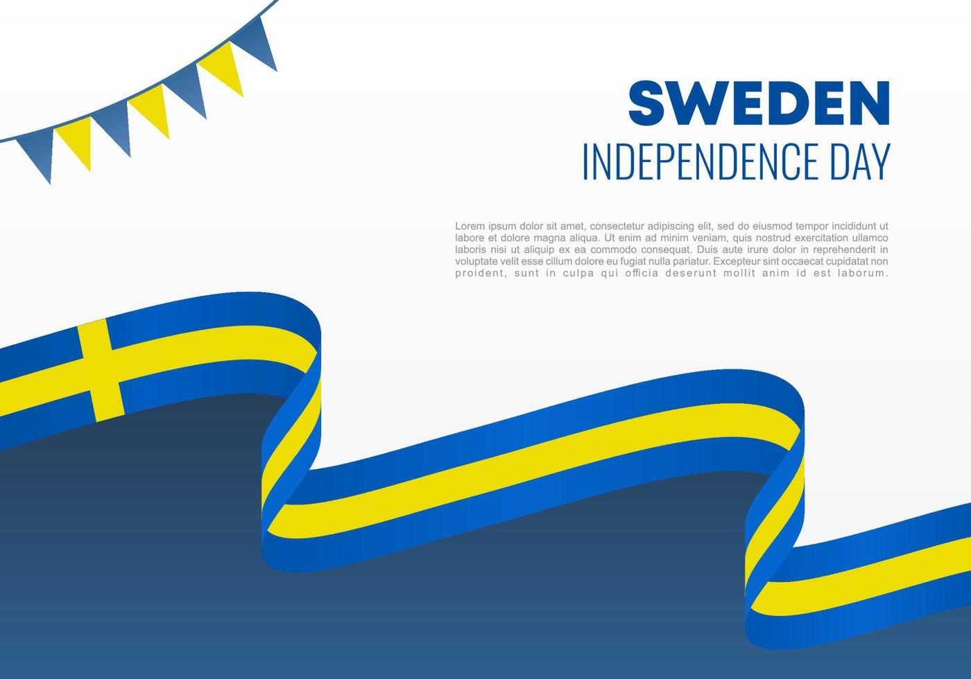 Schweden-Unabhängigkeitstag-Hintergrundbanner für nationale Feier vektor