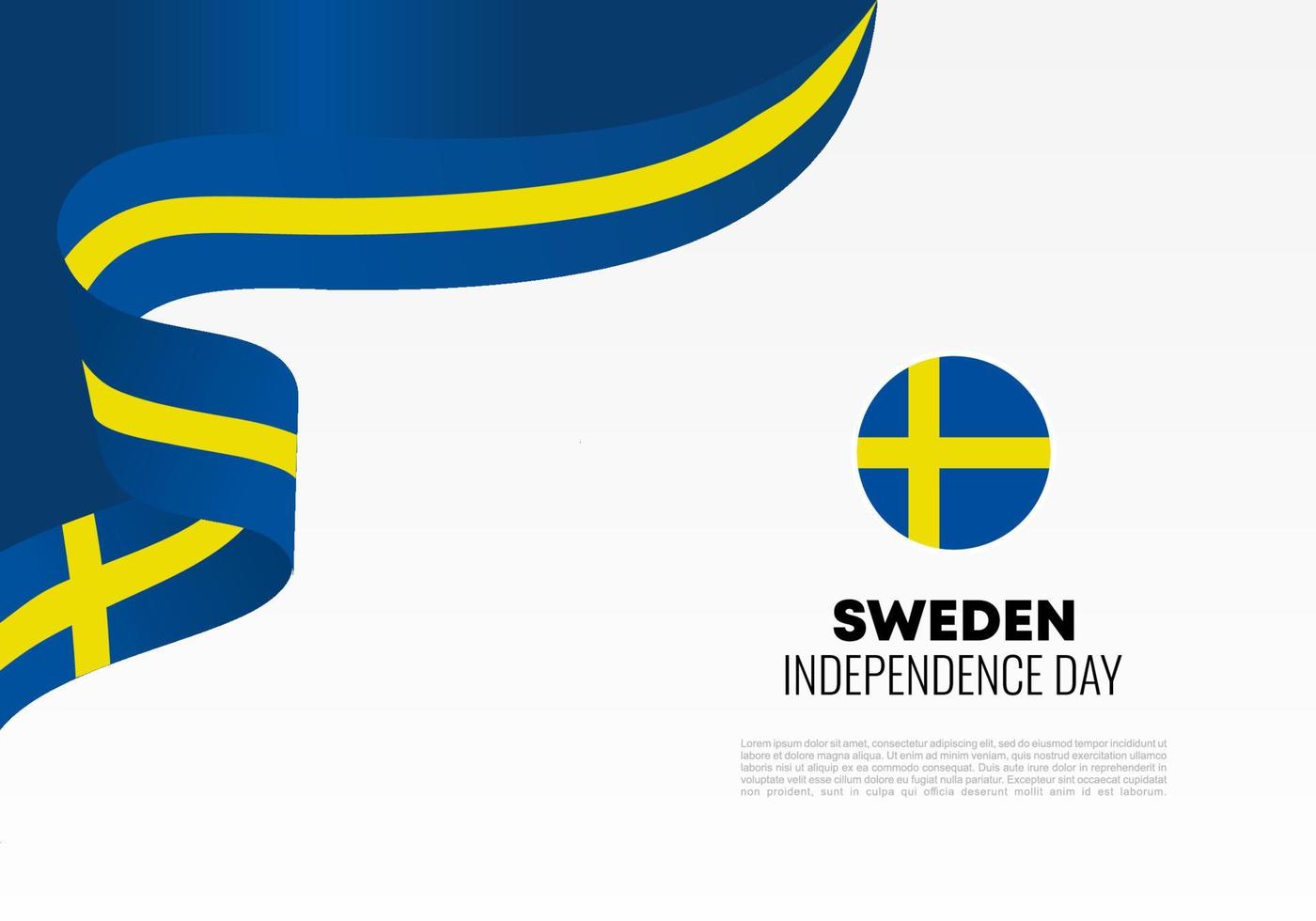 Schweden-Unabhängigkeitstag-Hintergrundbanner für nationale Feier vektor