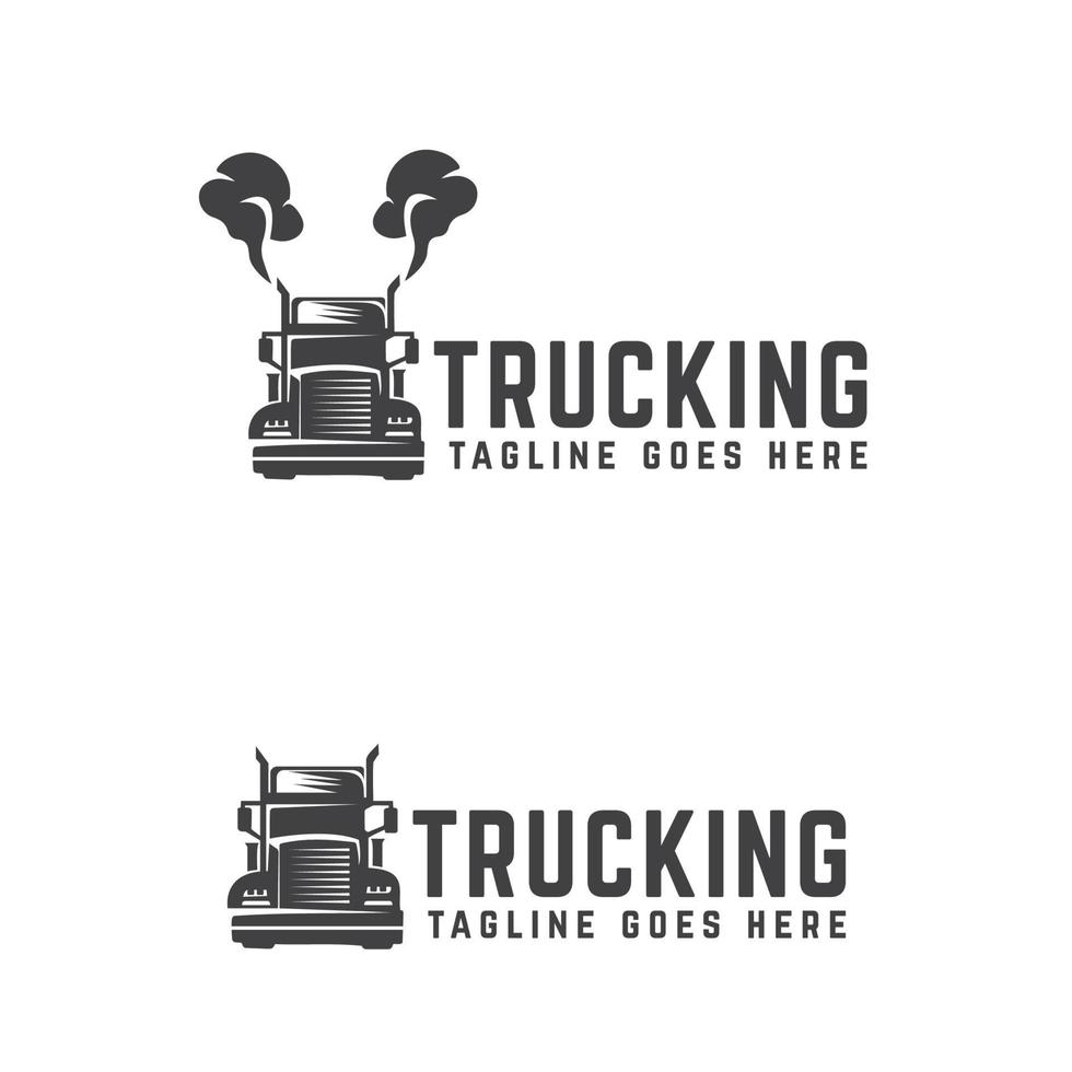 trucking logotyp, last logotyp, leverans lastbilar, logistik logotyp vektor designmall