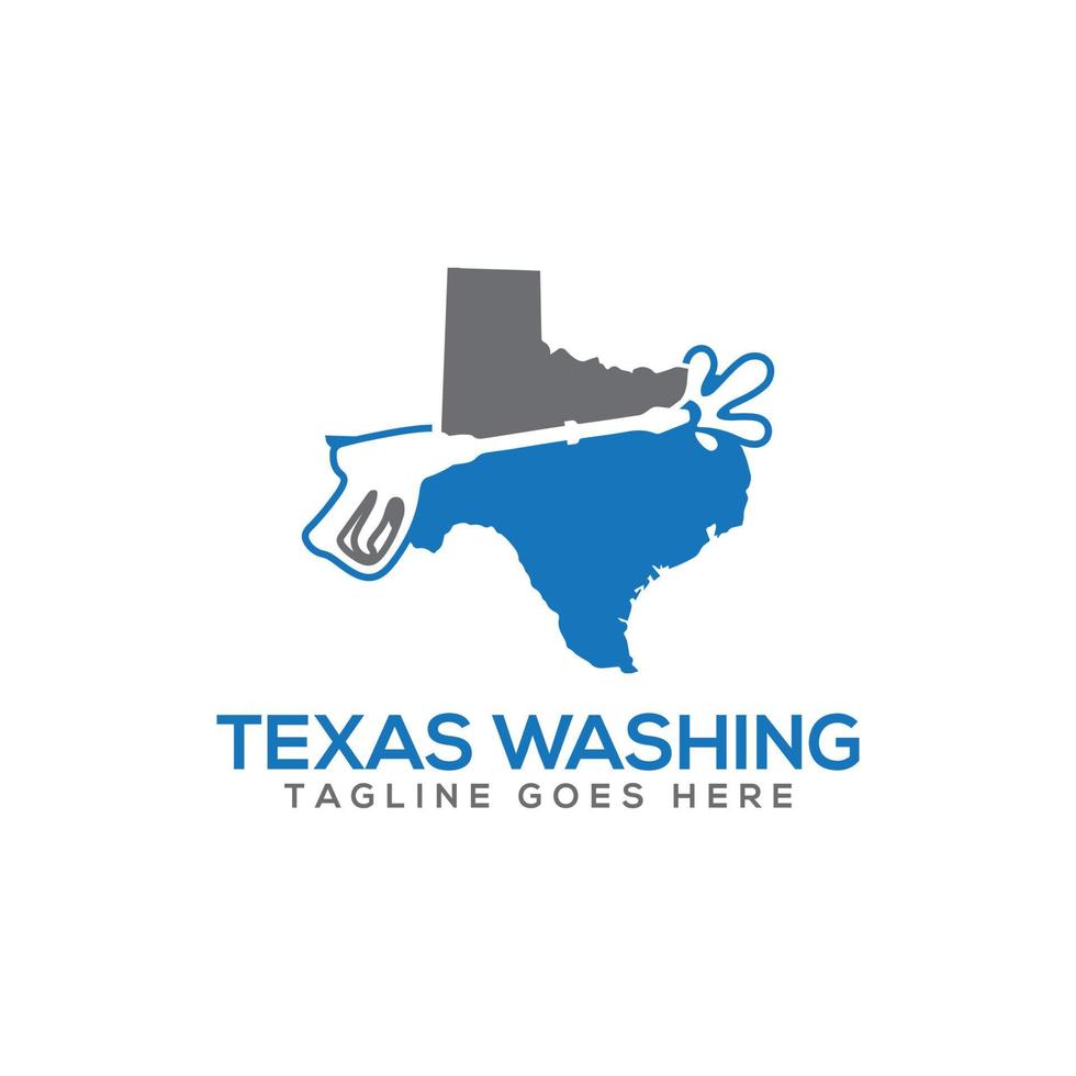 Texas Druckwasch Logo Design Vektor Vorlage