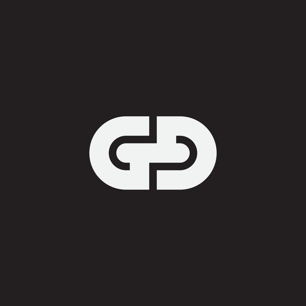Anfangsbuchstabe gd Monogramm Logo-Design. vektor