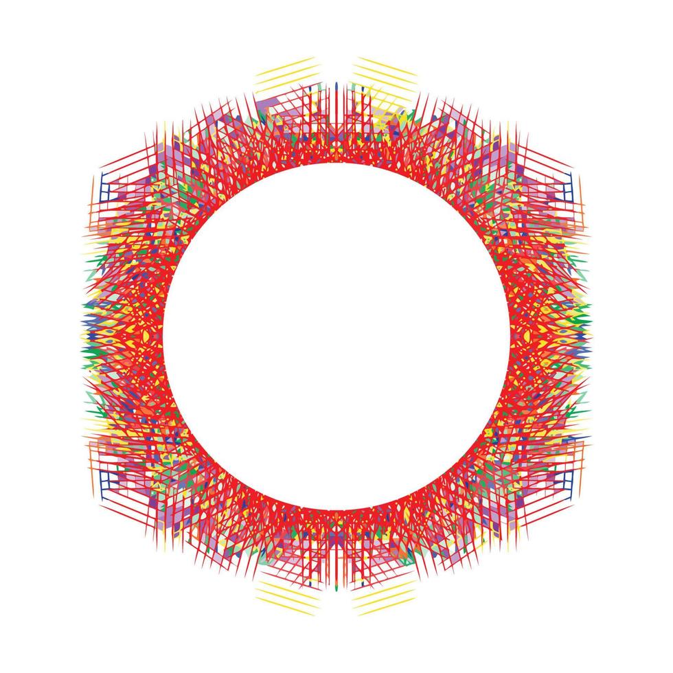 cirkel ram abstrakt brast vektor