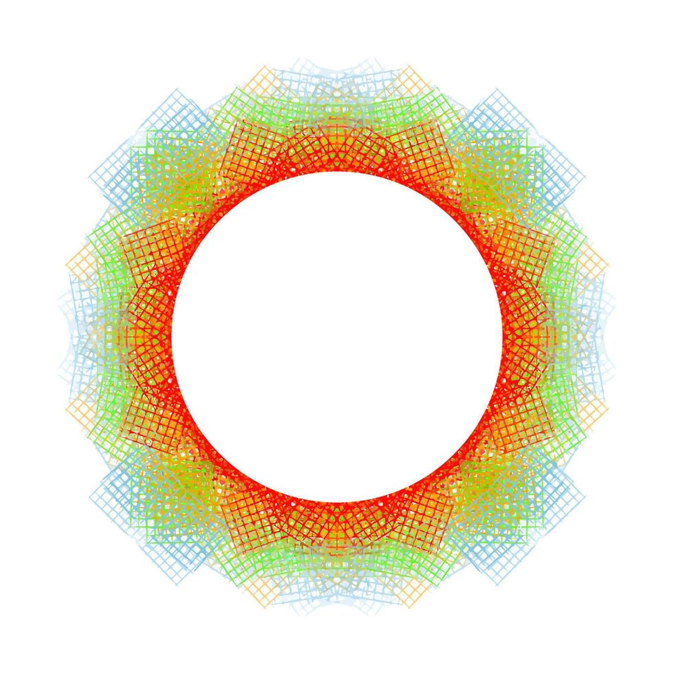 dekorativ ram cirkel. abstrakt bakgrund. vektor