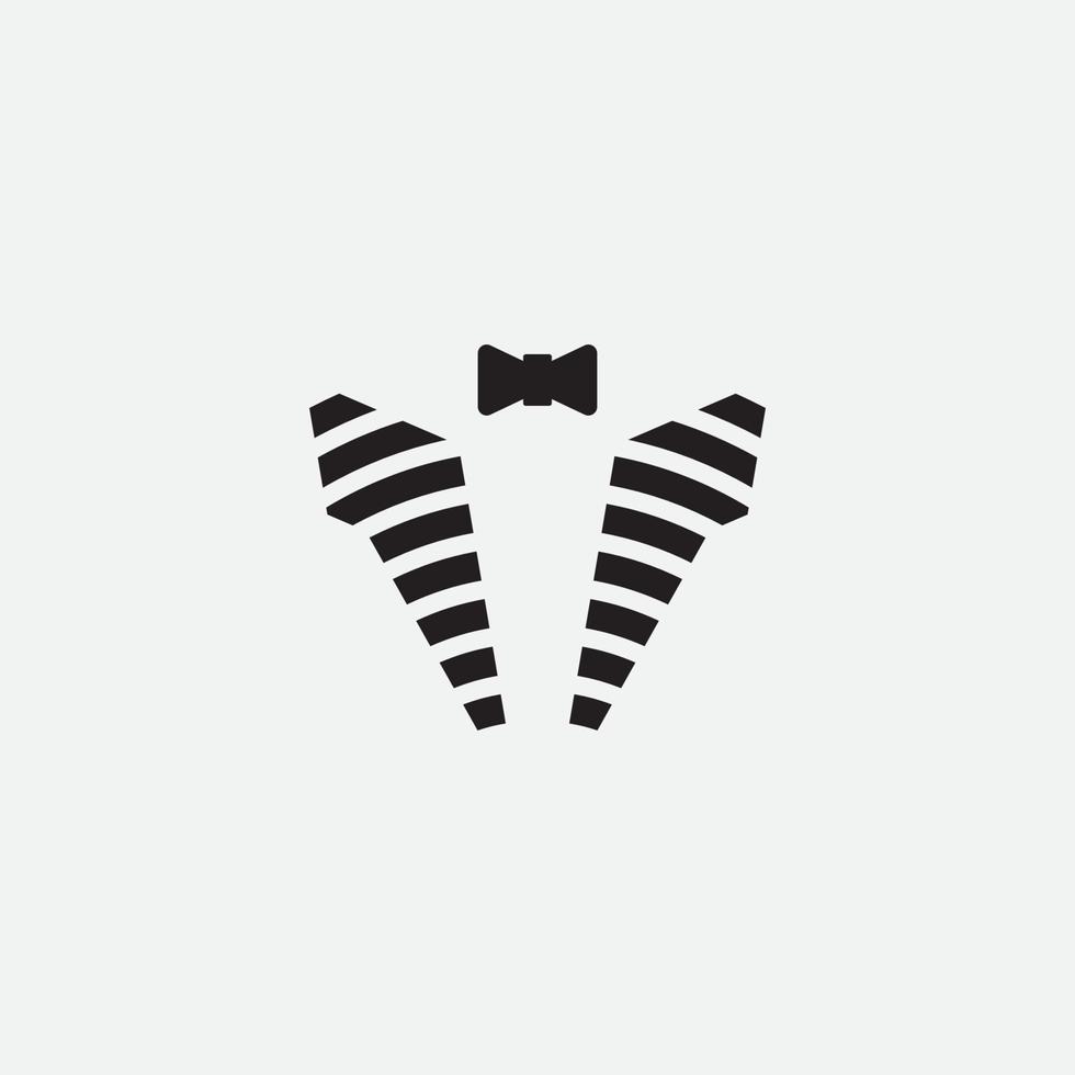 smoking med fluga gentleman mode logotyp design. vektor