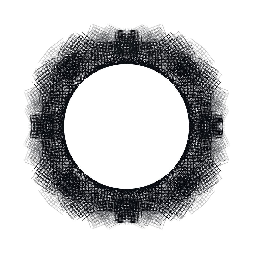 dekorativ ram cirkel. abstrakt bakgrund. vektor