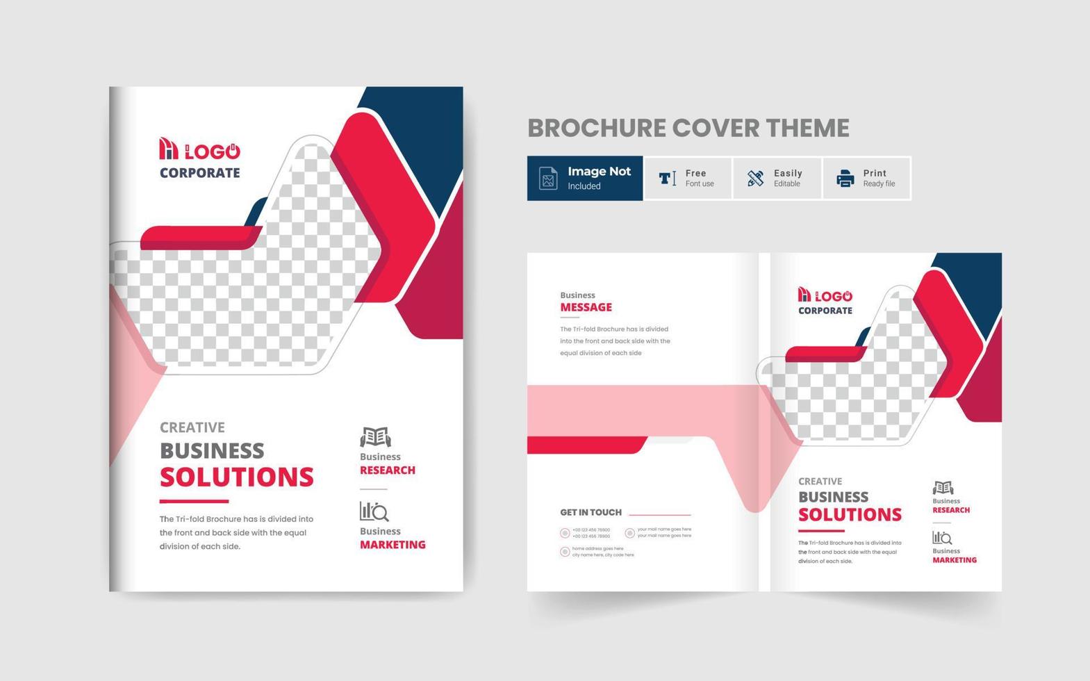Corporate Abstract Broschüre Deckblatt Jahresbericht Buchcover Geschäftsprofil Designvorlage Elegantes modernes Layout für Mehrzwecknutzung vektor