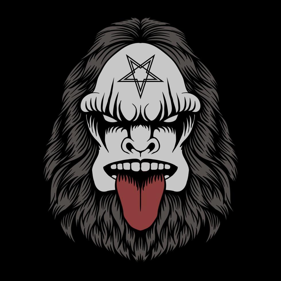 Bigfoot Black Metal-Vektorillustration vektor