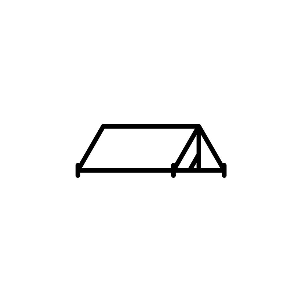 Camp, Zelt, Camping, Reiseliniensymbol, Vektor, Illustration, Logo-Vorlage. für viele Zwecke geeignet. vektor