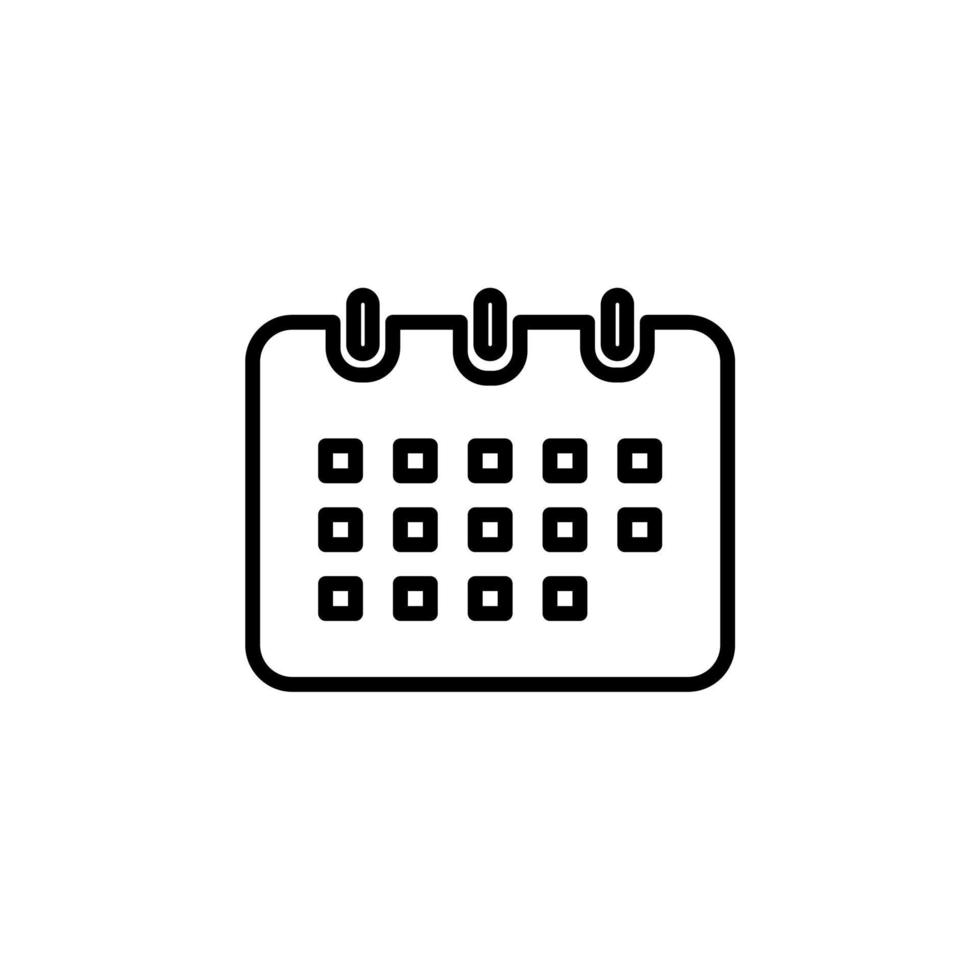 Kalender, Zeitplan, Datumszeilensymbol, Vektor, Illustration, Logo-Vorlage. für viele Zwecke geeignet. vektor