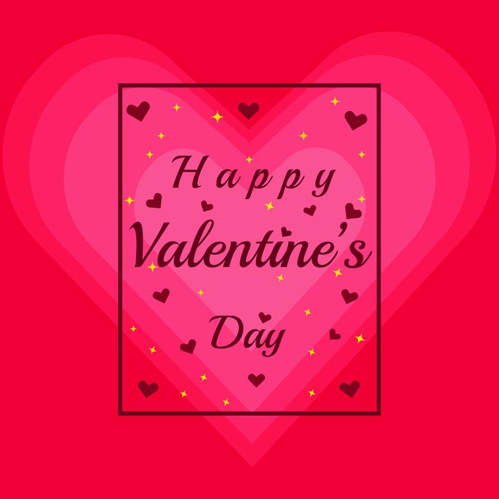 Happy Valentinstag Text Brief Logo Vector Illustration Design. Valentinstag-Logo