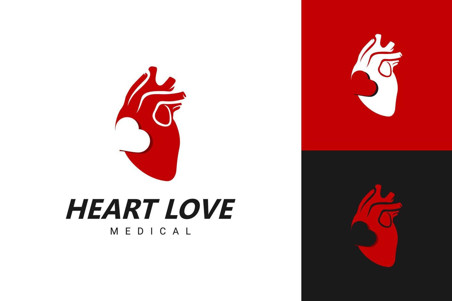 Illustrationsvektorgrafik des Herzensliebeslogos. perfekt für Unternehmen im Gesundheitswesen vektor
