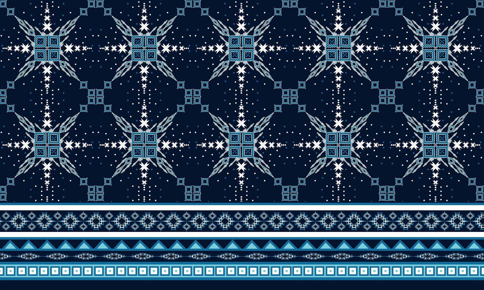 geometrische ethnische orientalische nahtlose Muster traditionelles Design für Hintergrund, Teppich, Tapete, Kleidung, Verpackung, Batik, Stoff, Vektorillustration. Stickerei-Stil. vektor