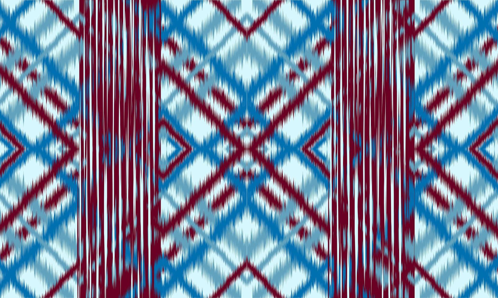 abstrakter ethnischer Ikat-Chevron-Musterhintergrund. ,Teppich,Tapete,Kleidung,Wrapping,Batik,Stoff,Vektorillustration.Embroidery-Stil. vektor