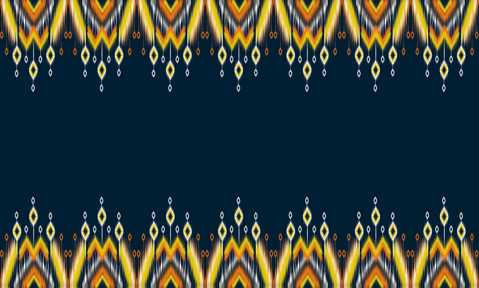 geometrisches ethnisches orientalisches Ikat-Muster traditionelles Design für Hintergrund, Teppich, Tapete, Kleidung, Verpackung, Batik, Stoff, Vektorillustration. Stickereiart. vektor