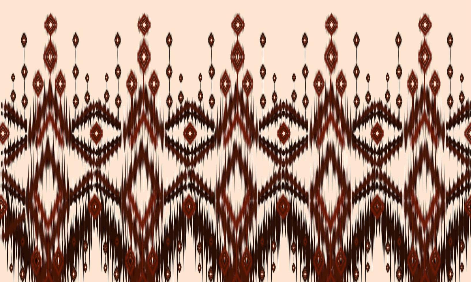 ikat geometrische Folklore-Ornament mit Diamanten. Design für Hintergrund, Teppich, Tapete, Kleidung, Verpackung, Batik, Stoff, Vektorillustration. Stickerei-Stil. vektor