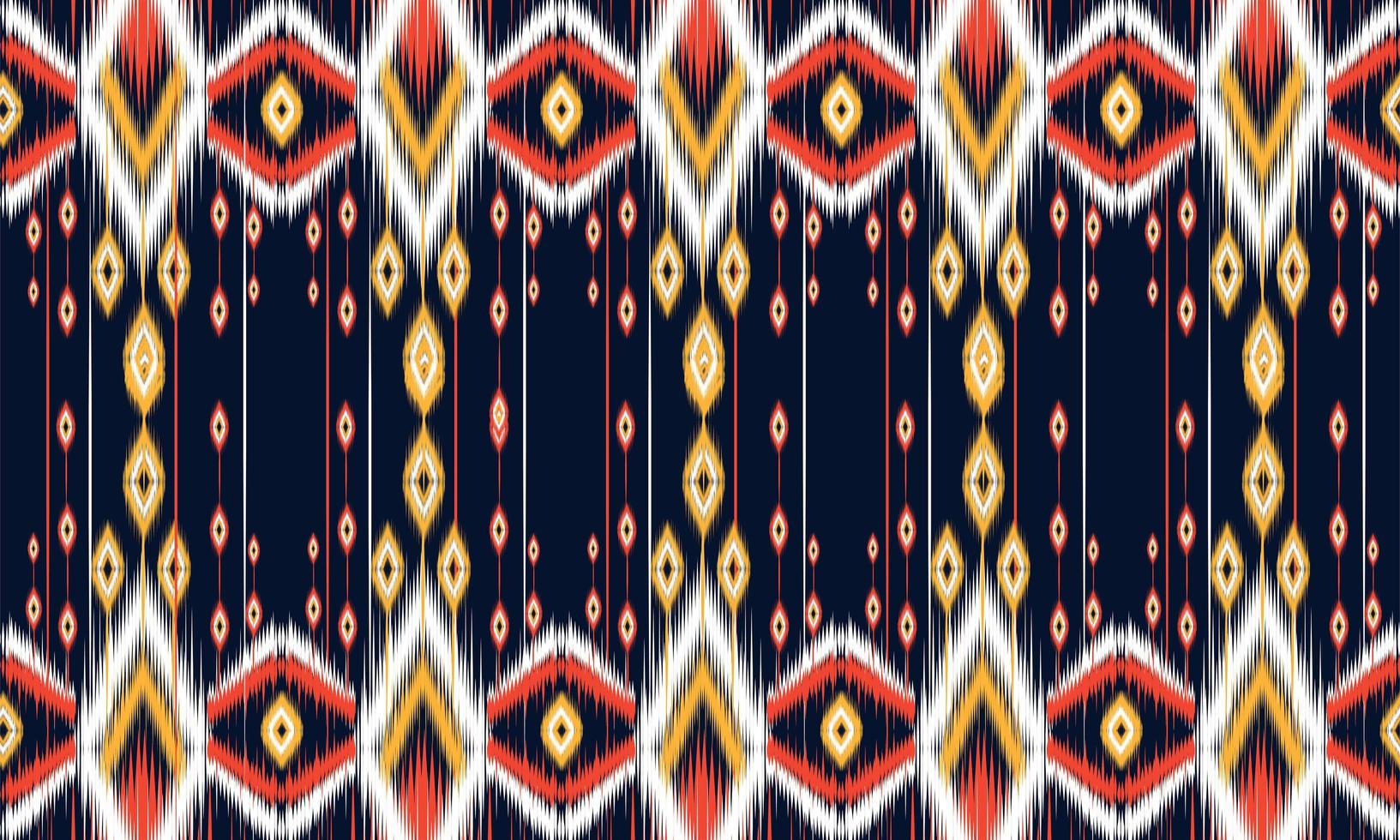 ikat geometrische Folklore-Ornament mit Diamanten. Design für Hintergrund, Teppich, Tapete, Kleidung, Verpackung, Batik, Stoff, Vektorillustration. Stickerei-Stil. vektor