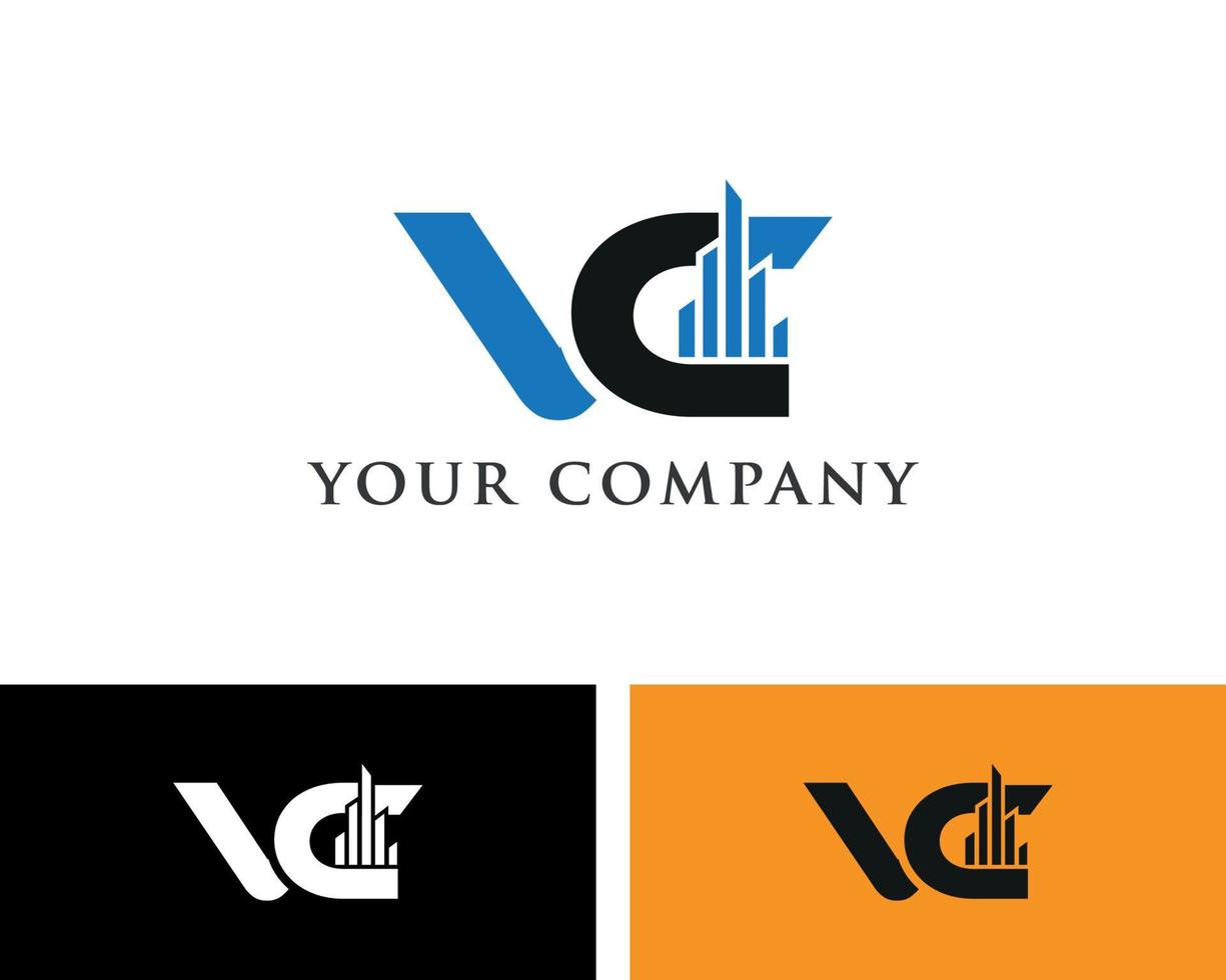 vc fastigheter logotyp designmall vektor